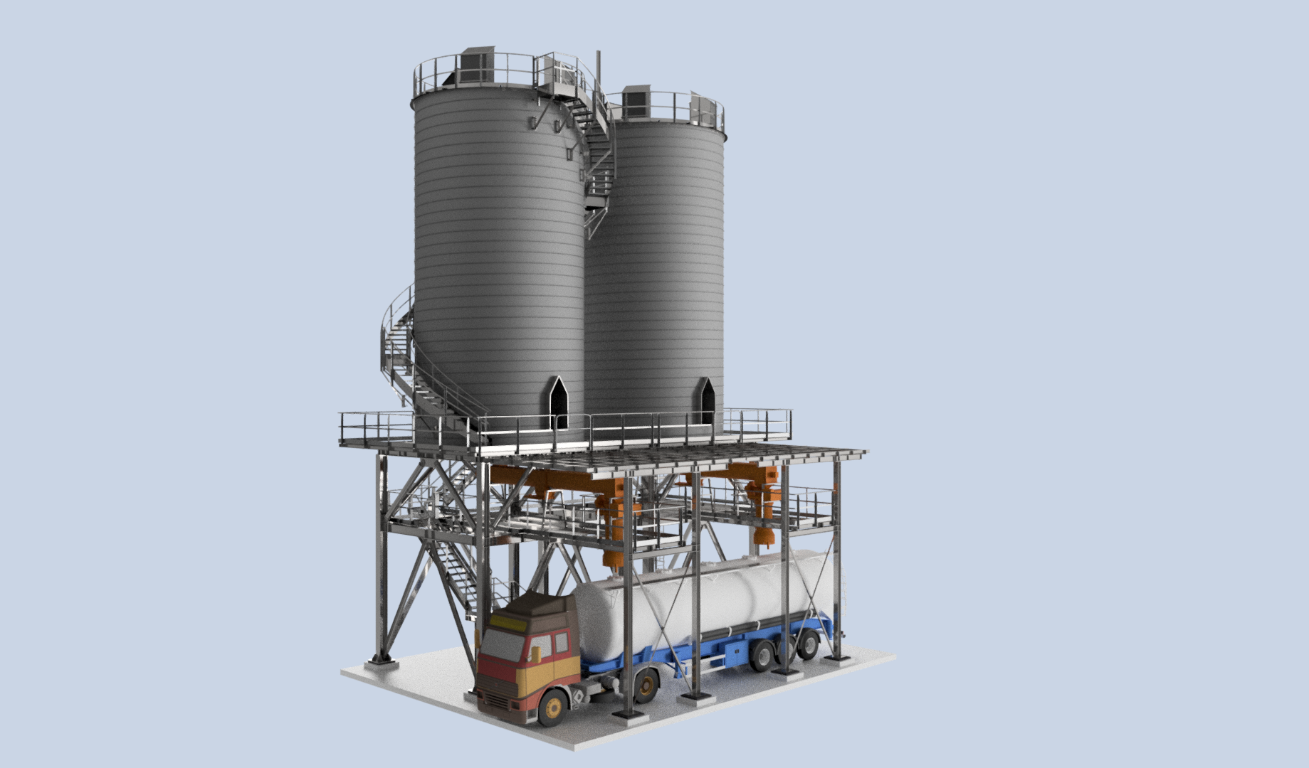 Sludge Storage Unit 600mc Dried sludges storage plant - Italy